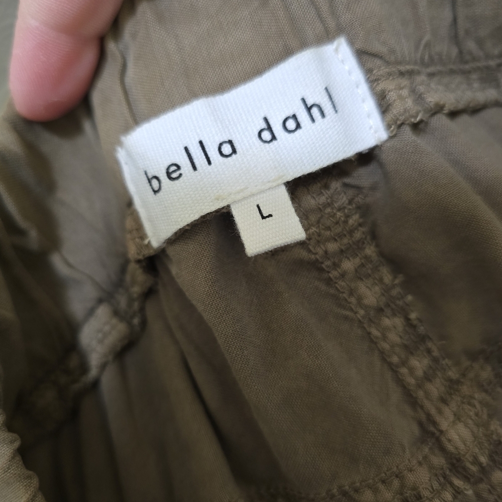 NWT Bella Dahl Belted Pull-on Jogger Style Pants Olive Green Large Tencel Lyocel - Picture 6 of 7